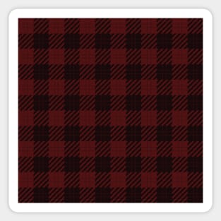 Checker Tartan Red and Black Sticker